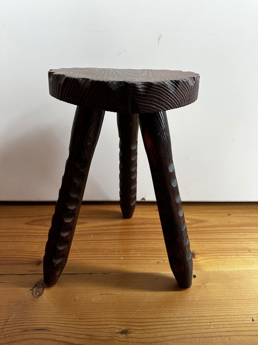 Spanischer Brutalistenhocker im Vintage-Stil