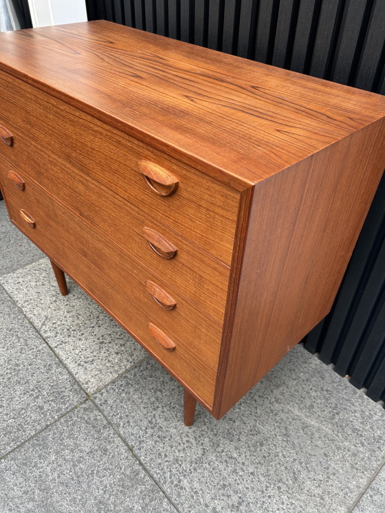 Image 1 of Vintage Teakhouten Ladenkast, Zeer Mooi