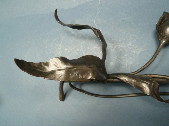 Image 1 of Wrought iron lamp François Carion