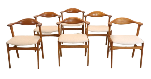 6x sedie Erik Kirkegaard per Hong stolefabrik modello 49 vintage