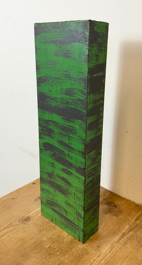 Image 1 of Grande lettera I in ferro verde vintage per facciata, anni '70