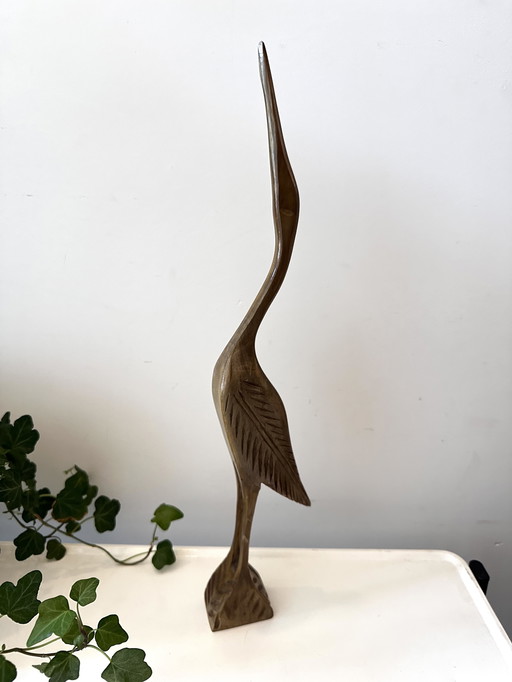 Mid - Century wooden crane