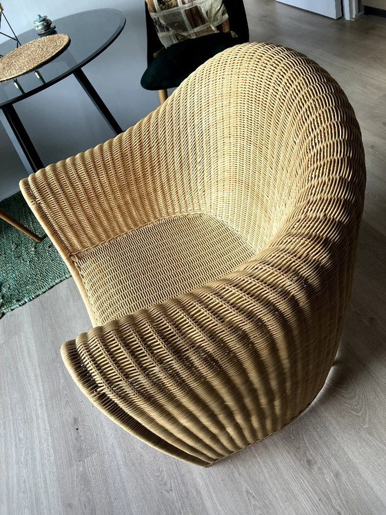 Image 1 of Vintage rotan stoel "King Tubby" van Miki Astori