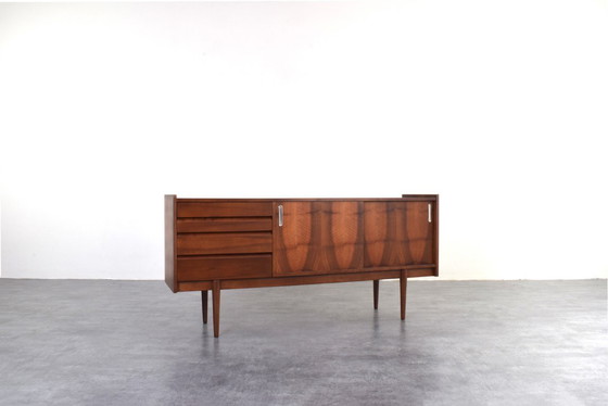 Image 1 of Mid-Century Polish Walnut Sideboard from Bytomskie Fabryki Mebli, 1960s.