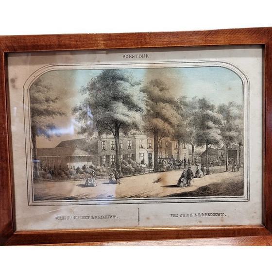 Image 1 of Lithographies anciennes de Baarn encadrées, années 1920