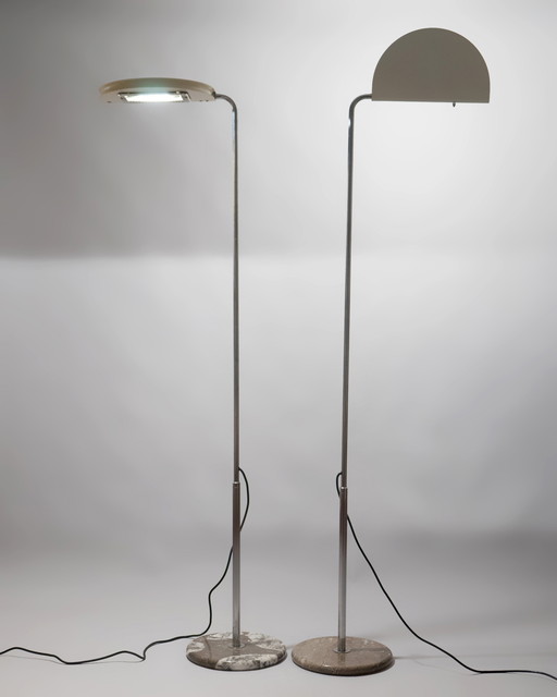 2 X Italian Floor Lamps Mezzaluna By Bruno Gecchelin For Skipper Pollux