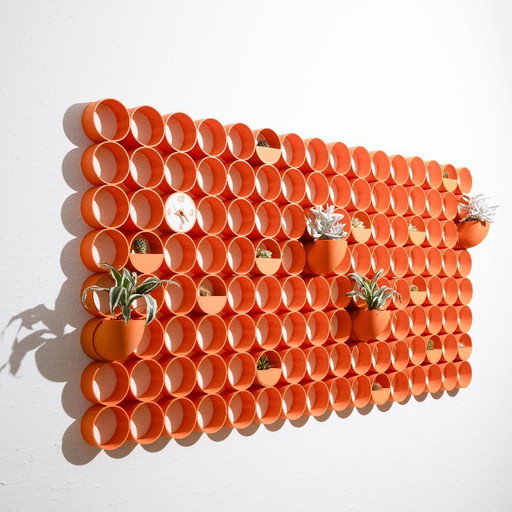 Space Age Panel | 3D Wandpaneel | XLarge Bundle | Boho Wanddekoration Midcentury Orange