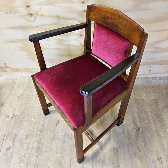 Image 1 of Art Deco Stoel (Haagse School) Van Pander & Zonen Coromandel (Hendrik Wouda) / Amsterdamse School
