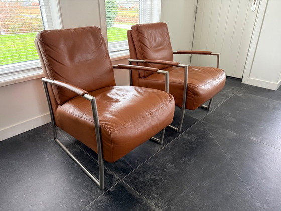 Image 1 of 2x Sillón Musterring de cuero