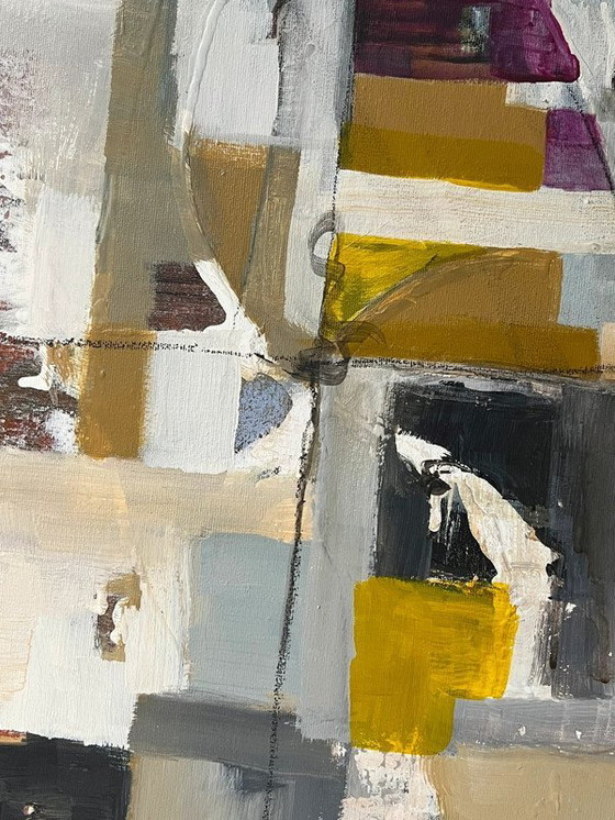 Image 1 of Lienzo de pintura acrílica abstracta contemporánea - 80x65cm