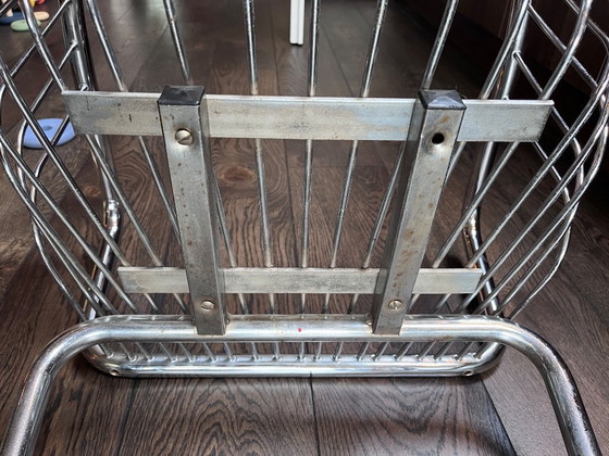 Image 1 of 5 Stühle mit verchromtem Rohrgestell, im Stil von Gastone Rinaldi