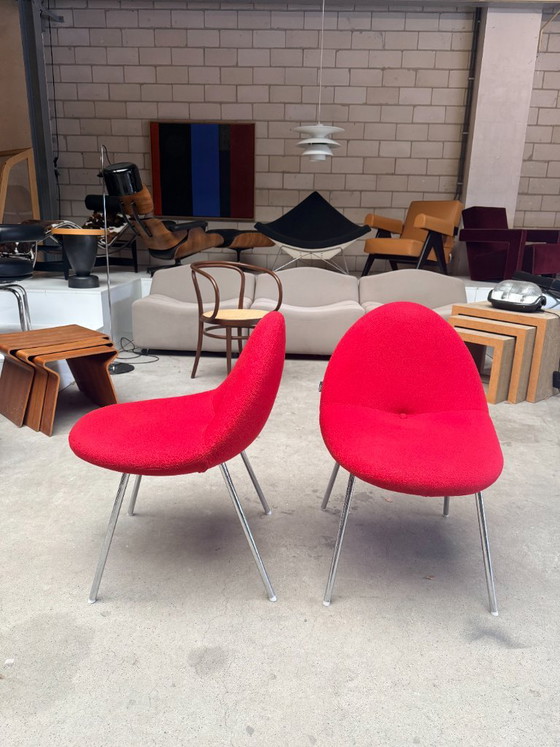 Set of 4 Artifort Conco chairs, Michiel van den Kley (set price) – Dining chairs, Textile, Chrome (photo 3 of 9)