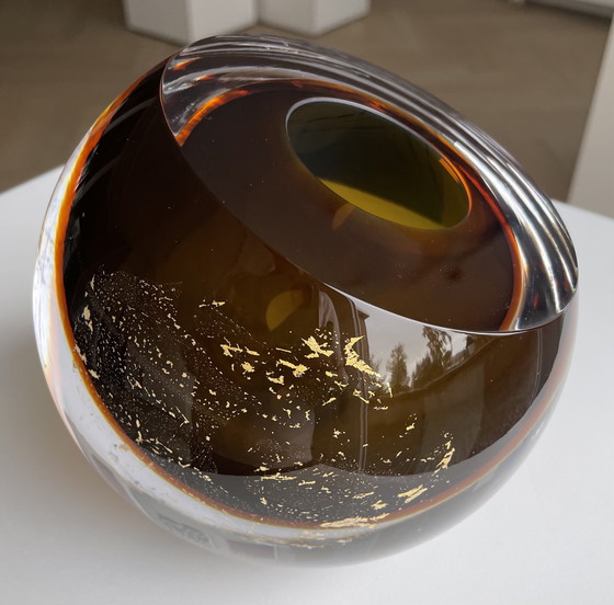 Image 1 of Objet en verre unique « MOCCA » de George Broft