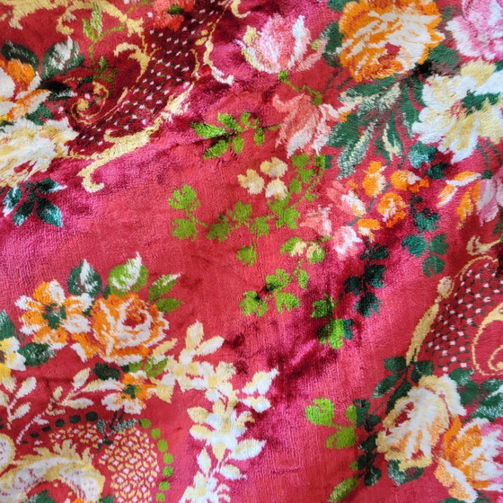 Image 1 of Large bedspread/tapestry, floral print, 40's - Eastern Europe