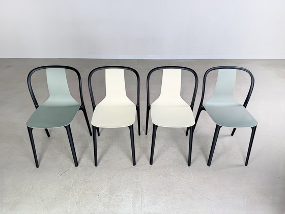 Image 1 of Conjunto de 2 sillas Vitra Belleville Ronan Erwan Bouroullec Outdoor Cream