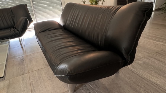 Image 1 of Leolux Tango 3-Sitzer-Sofa in schwarzem Leder