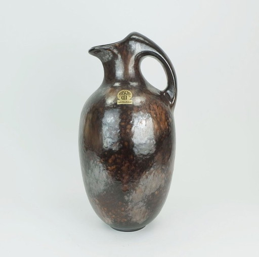 VASE ruscha art cruche drip glaze nuances de violet noir marron 1970 80s modèle 370