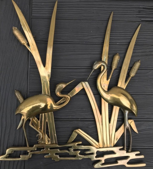 Grues en laiton / Milieu du siècle – wanddecoratie, Brass (photo 2 of 5)