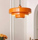 Retro orange metal pendant lamp