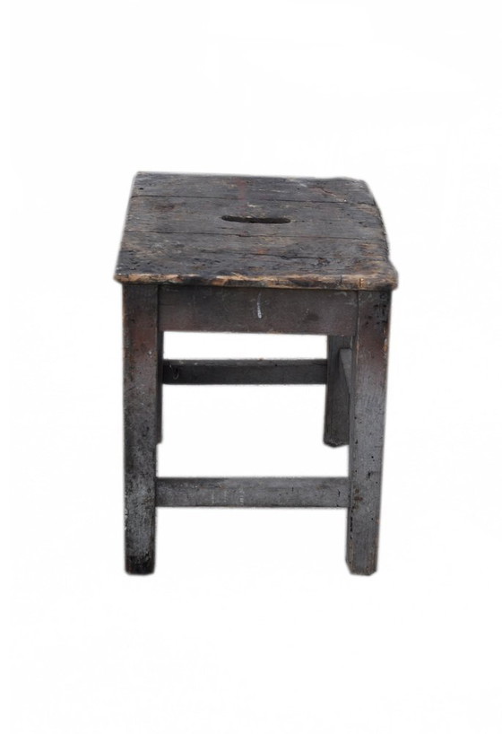 Tabouret d'atelier rustique, années 1940 – Rustic (photo 4 of 4)