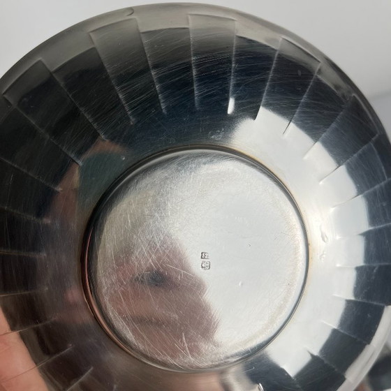 Image 1 of Pair of Art Deco silver-plated cups and saucers, Corbière & Vuillermoz (attributed), France, circa 1920/30.