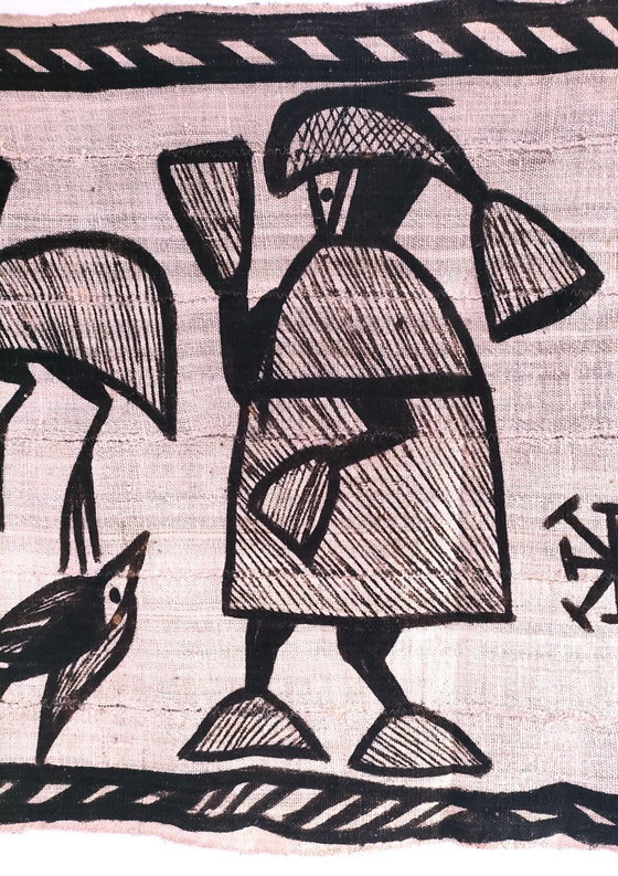 Image 1 of korhogo senoufo wandkleed vintage canvas