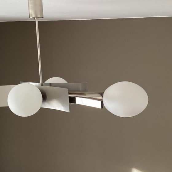 Image 1 of Sputnik chandelier. 1970. Space age. 4 globes.
