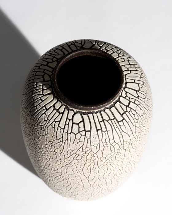 Image 1 of ALBERT KIESSLING Schlangenhaut XL Vase Duo Ostdeutsche Keramik REDUKTIONSGLASUR GDR