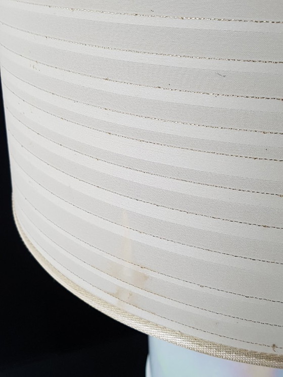 Image 1 of MAGNIFICENT AROMA LAMP WITH MOTHER-OF-PEARL CERAMIC BASE, 1970s VINTAGE, 70S