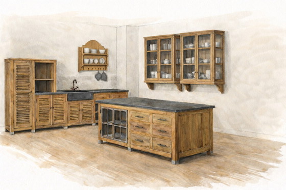 Image 1 of Armoire murale SAIO avec 3 portes vitrées