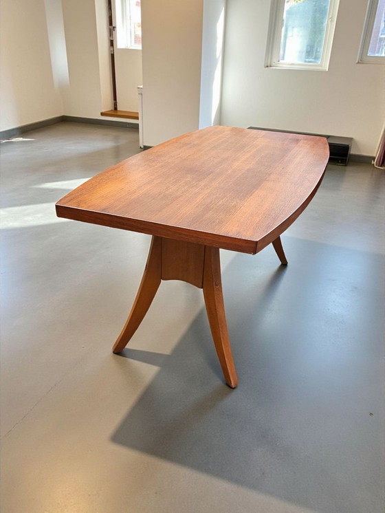 Image 1 of Table à manger design italienne en teck Tolomeo Ico Parisi 60e