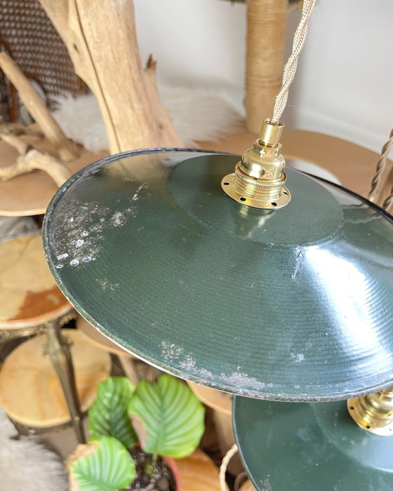 Lampada Portatile Vintage in Acciaio Smaltato Verde Personalizzabile – Illuminazione, Industrieel (photo 7 of 14)
