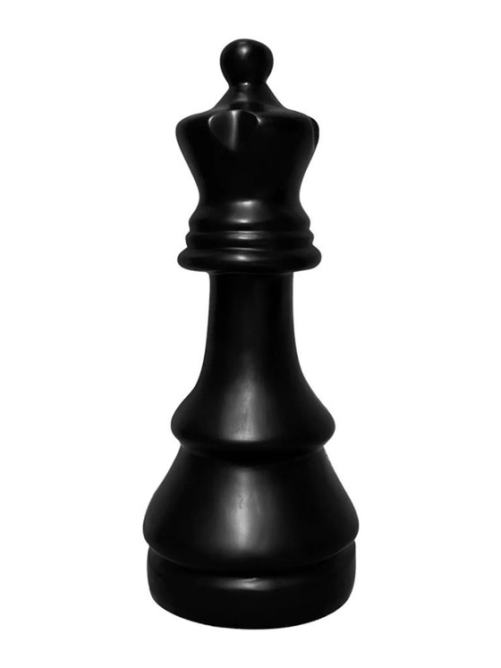 Image 1 of Escultura de fibra de vidrio - Juego de ajedrez - Negro, blanco