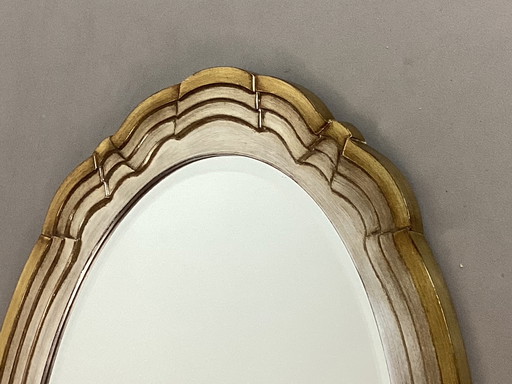 Vintage Deknudt Facettenspiegel aus den Siebzigern im Hollywood Regency-Stil