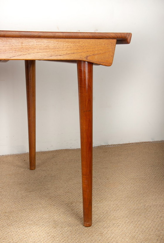 Image 1 of Very large table, 290 cm, in solid teak, by Peter Hvidt and Orla Molggard-Nielsen for France & Son 1955.