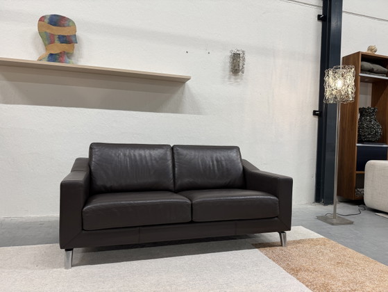Image 1 of Leolux Antonia 2,5-Sitzer-Sofa, braunes Leder
