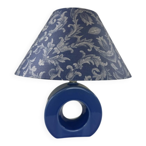 Blue ceramic lamp