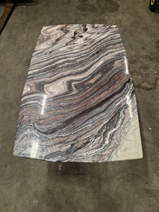 Marble coffee table | 130 x 80 x 42 cm | Unique veined natural stone 🌸