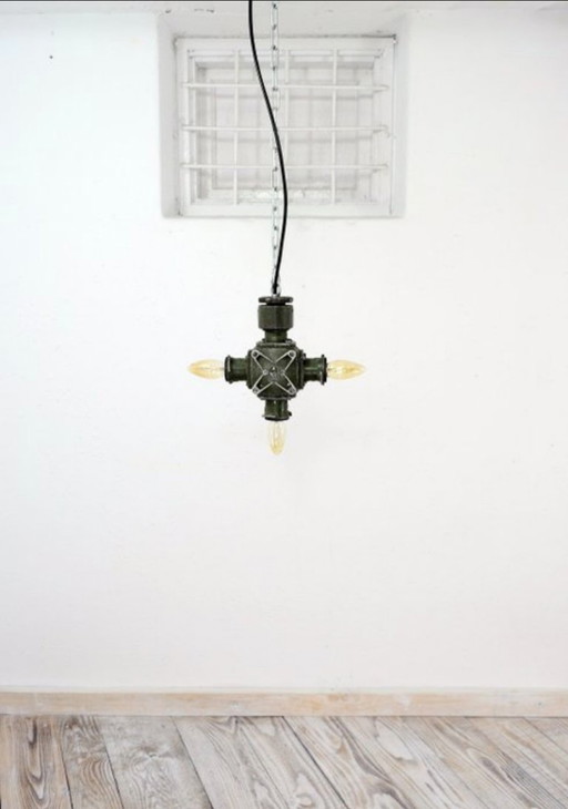 Aluminium lamp Polen 1960