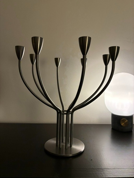 Vintage IKEA Kandelaar Stockholm – Kandelaars en kaarsen, rvs (photo 3 of 8)