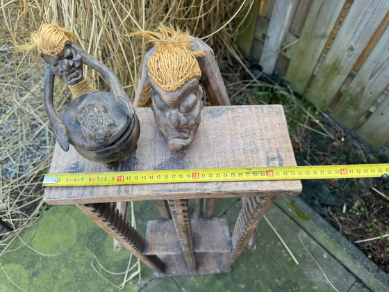 Image 1 of Magnifique présentoir à CD décoratif africain