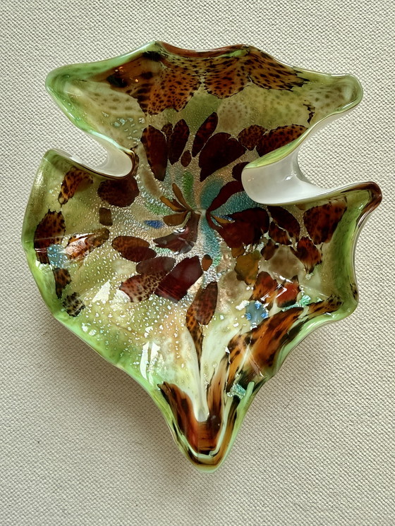 Image 1 of Murano (Italië) handgemaakt glazen schaal/asbak jaren’60