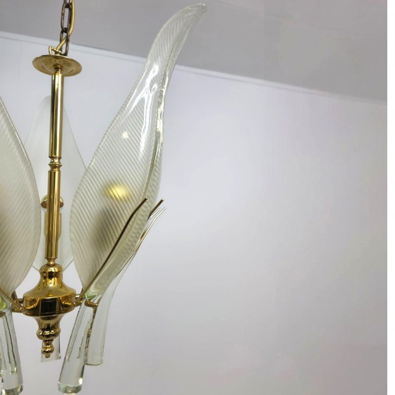 Image 1 of Kronleuchter aus Muranoglas, 1970er Jahre, Mitte des Jahrhunderts, Franco Luce