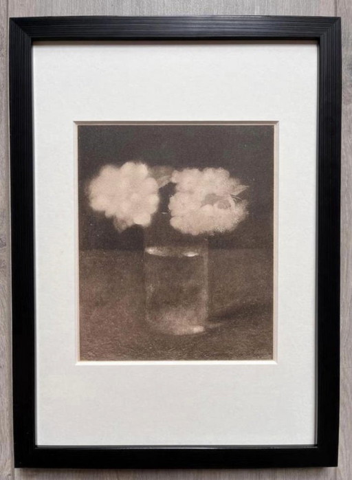 Jan Mankes 1889-1920 / Verre héliogravure original à motif de fleurs de pommier, 1923