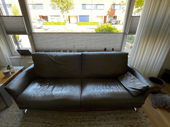 Leder Bankstel 1, 2 en 3 Zits – Contur, Banken, Leather, Metal (photo 3 of 8)