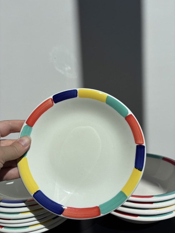 Image 1 of Servizio da tavola vintage italiano da 12 pezzi con design Memphis (anni '80)