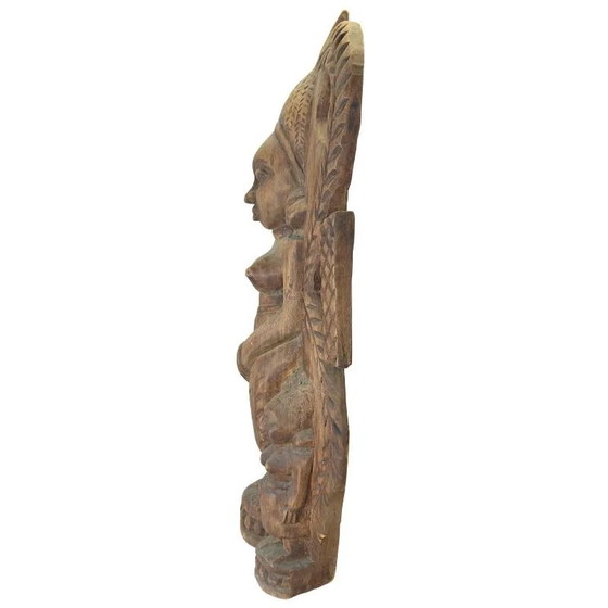 African Wooden Sculpture – Woman with Children – Tribal Sculpture (photo 7 of 11)