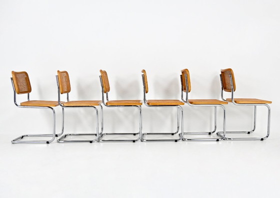 Image 1 of Dining Chairs Style B32 by Marcel Breuer, Set of 6