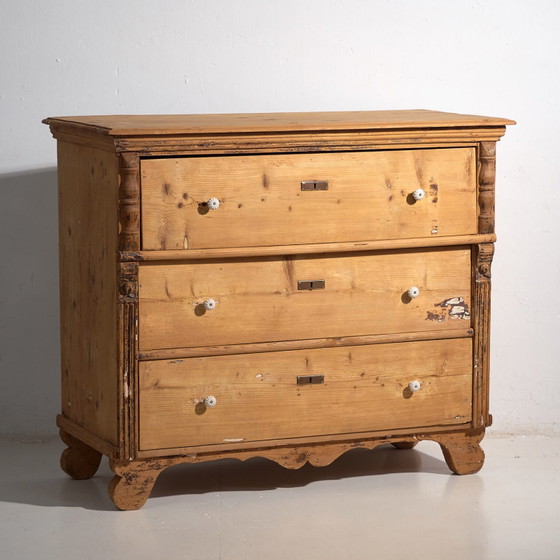 Antique solid wood chest of drawers (c.1920) #45 (photo 8 of 40)