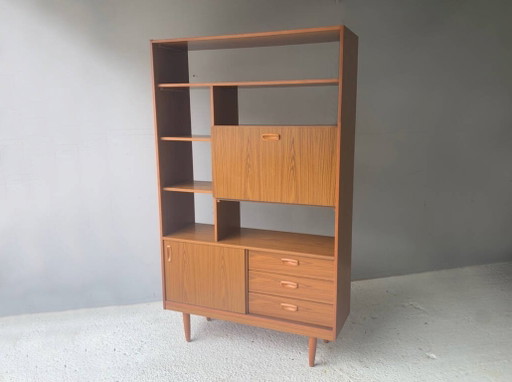 Raumteiler im Mid-Century-Modern-Stil, Wandelement von Schreiber, 1960er Jahre – wandkast, Wood (photo 2 of 7)